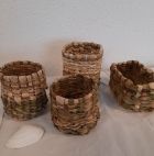 Baskets woven from cattails and bulrushes